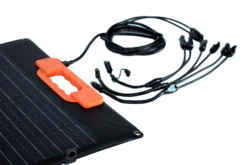 Kedron Solar 100 Watt Lightweight Universal Folding Solar Panel Kit -camping shop 100w flex fold opened cords