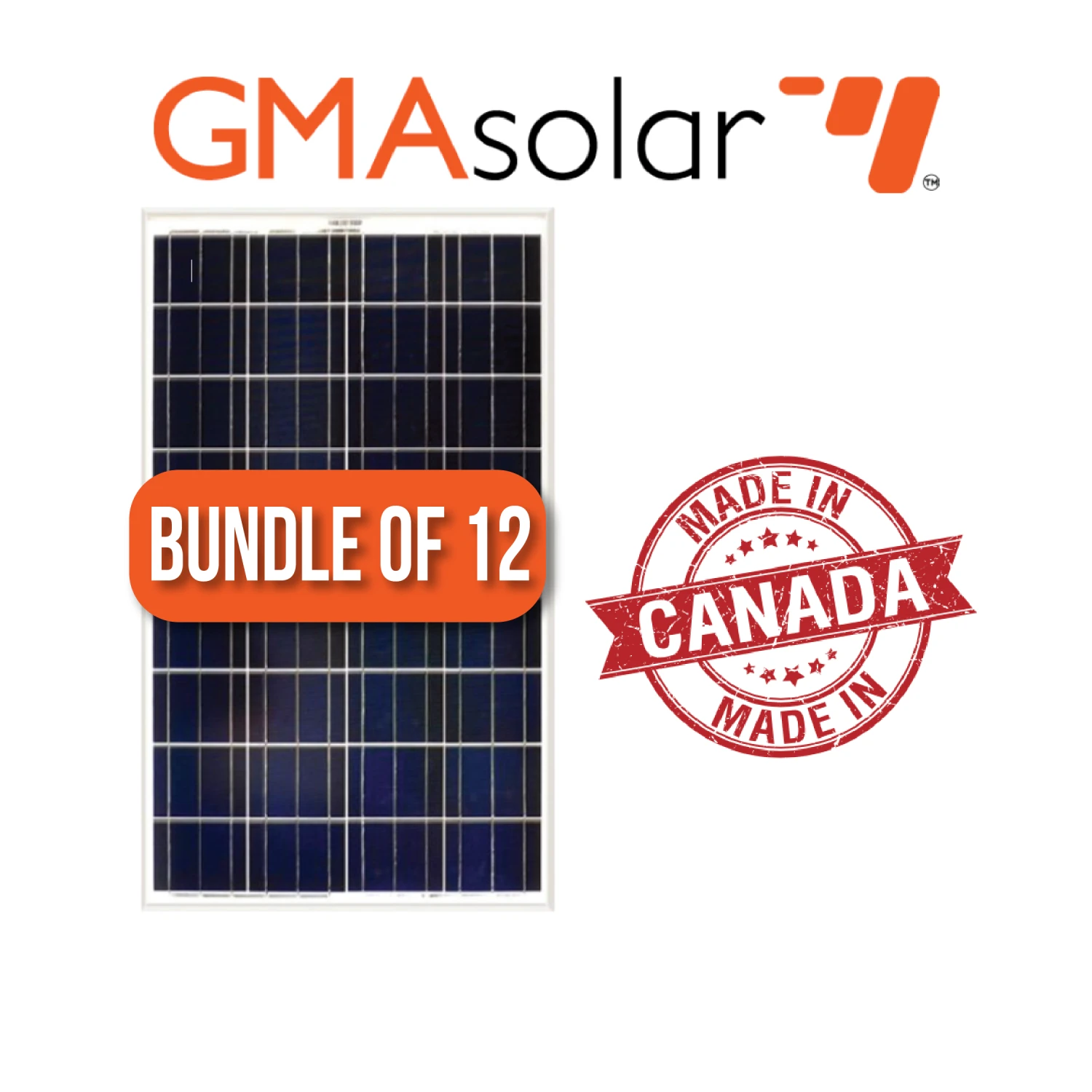 Bundle Of 12 - 150 Watt Poly GMA Solar Panel 3 Bundle Of 12 - 150 Watt Poly GMA Solar Panel