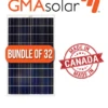 Bundle Of 32 - 150 Watt Poly GMA Solar Panel -camping shop 32