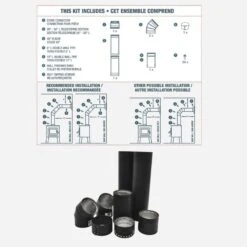 6" Vortex To-The-Wall Double Wall Pipe Kit
