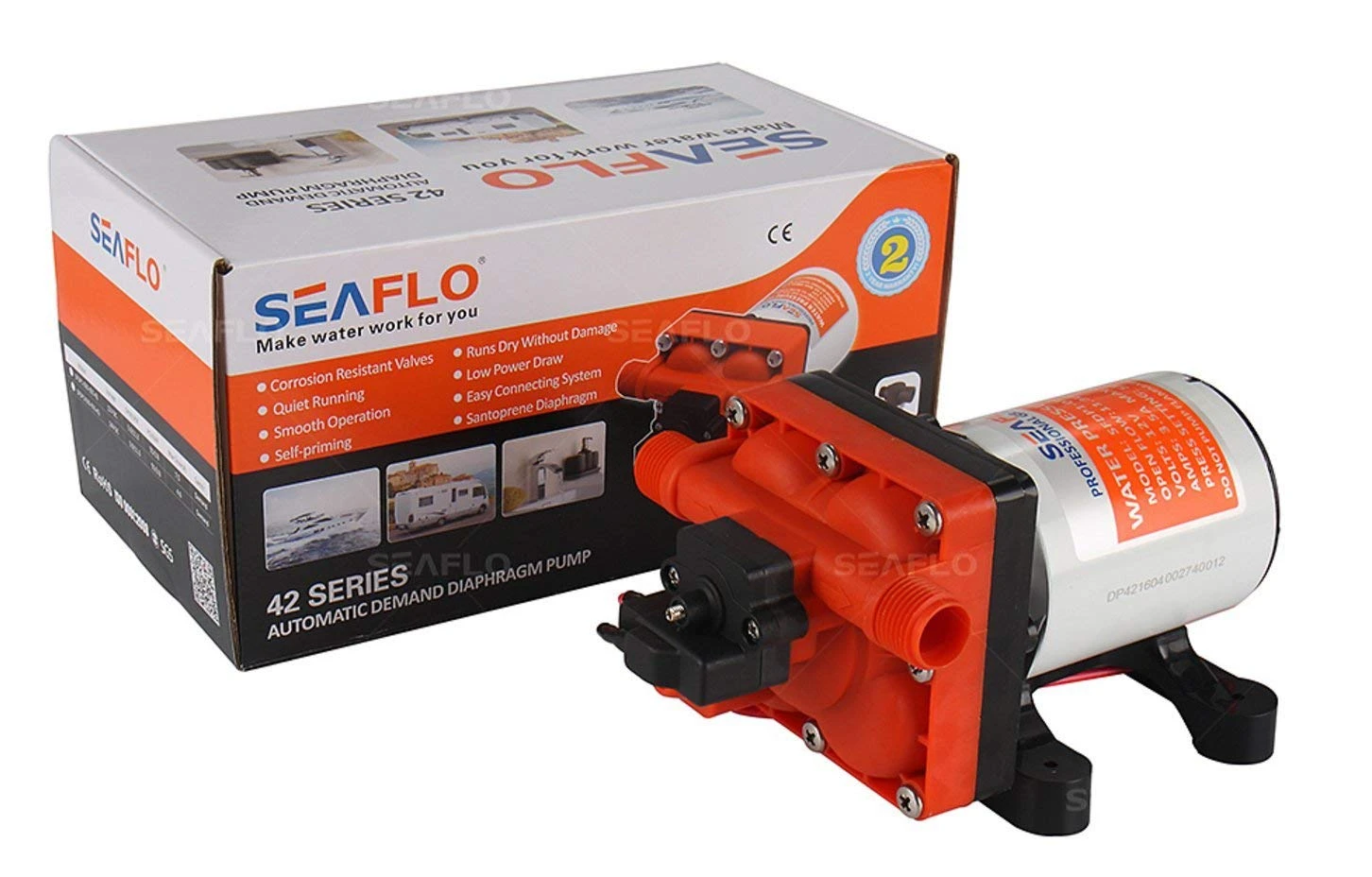 SEAFLO 12v Diaphragm Pump 3GPM 55PSI 3 SEAFLO 12v Diaphragm Pump 3GPM 55PSI