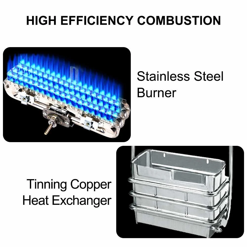 Camplux 8L Propane Gas Tankless Water Heater W/ Seaflo Pump & Strainer 6 Camplux 8L Propane Gas Tankless Water Heater W/ Seaflo Pump & Strainer - Image 4