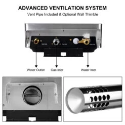 Camplux 12L Indoor Tankless Water Heater White *BEST SELLER* -camping shop CA318W 2 78765.1614845546