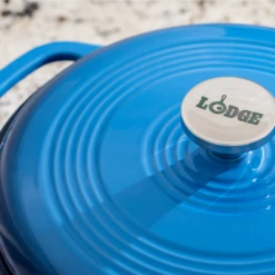 Lodge - 6 Quart Blue Enameled Cast Iron Dutch Ovem -camping shop EC6D33 02