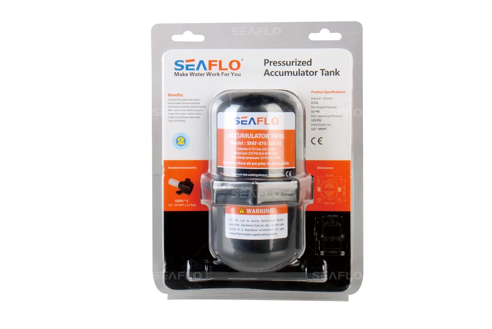 SEAFLO 1L Accumulator Tank 3 SEAFLO 1L Accumulator Tank
