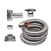 6"Ø X 25' Vortex Stainless Flex Liner Kit For Appliance 1 6"Ø X 25' Vortex Stainless Flex Liner Kit For Appliance -camping shop ensemble de gaine flexible inox vortex 6 o x 25 pour poele a bois volka 625